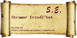 Stramer Erzsébet névjegykártya