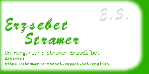 erzsebet stramer business card